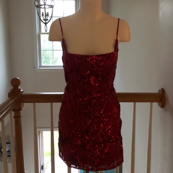B Darlin Dresses & Skirts - Red sparkle homecoming dress